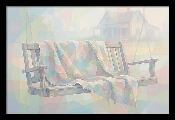 Old Blanket On Porch Swing