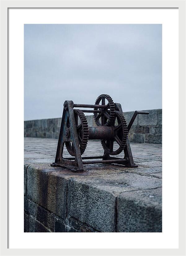Old Boat Winch On Quay