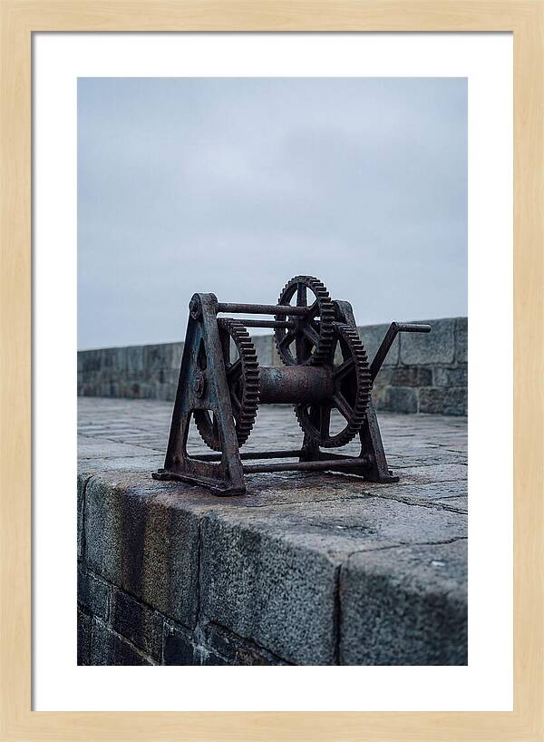 Old Boat Winch On Quay