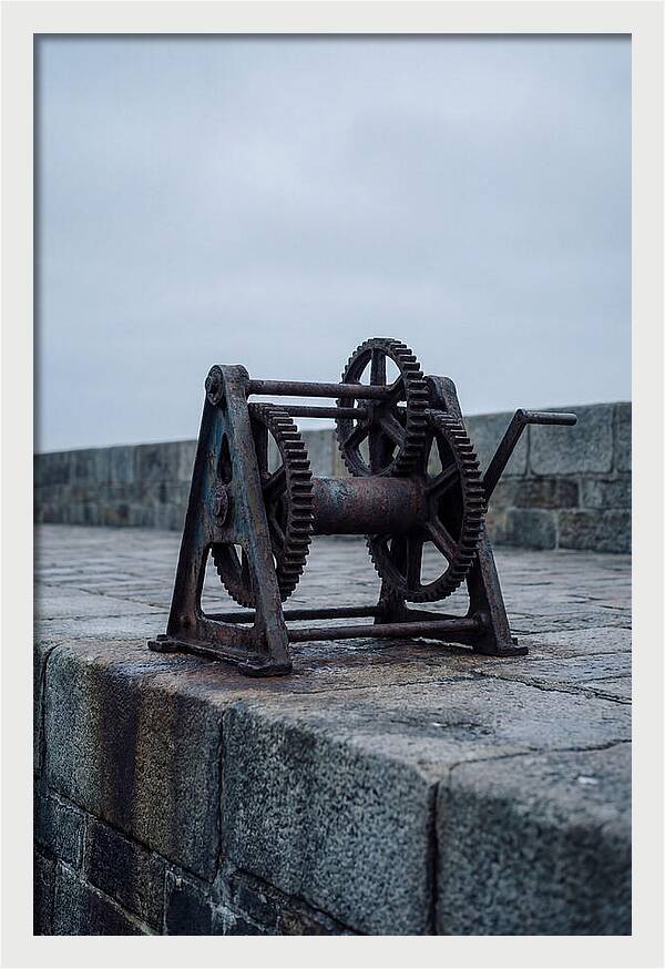 Old Boat Winch On Quay