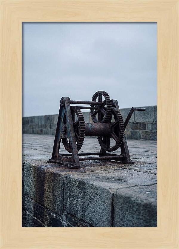 Old Boat Winch On Quay