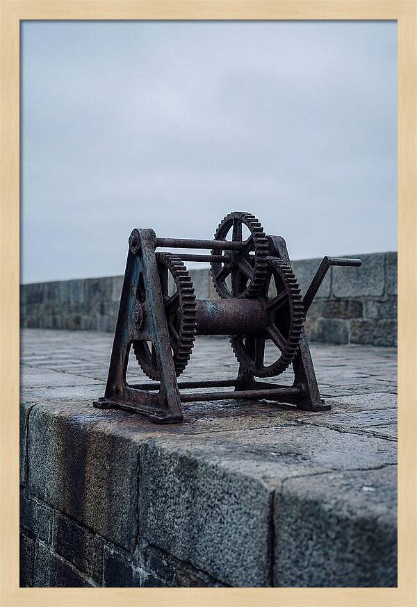 Old Boat Winch On Quay