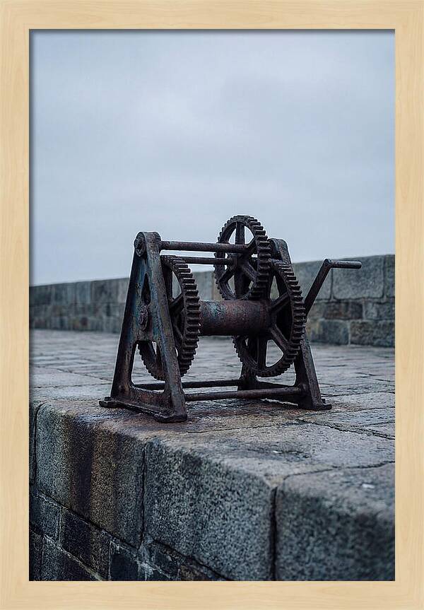 Old Boat Winch On Quay
