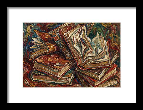 Old Books In Expressionist Style