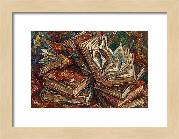 Old Books In Expressionist Style