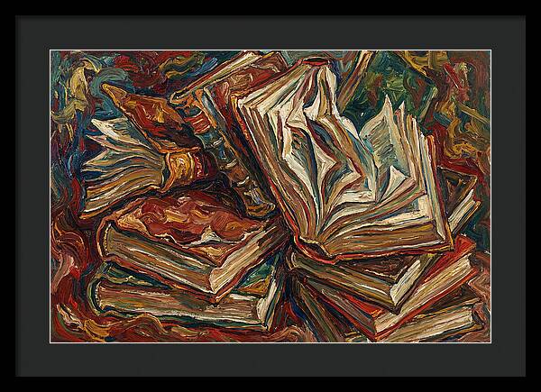 Old Books In Expressionist Style