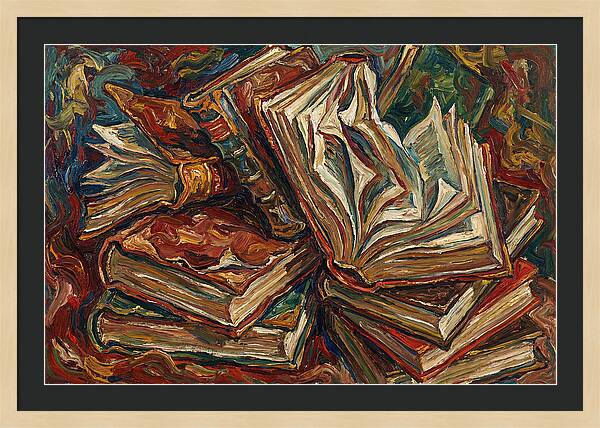 Old Books In Expressionist Style