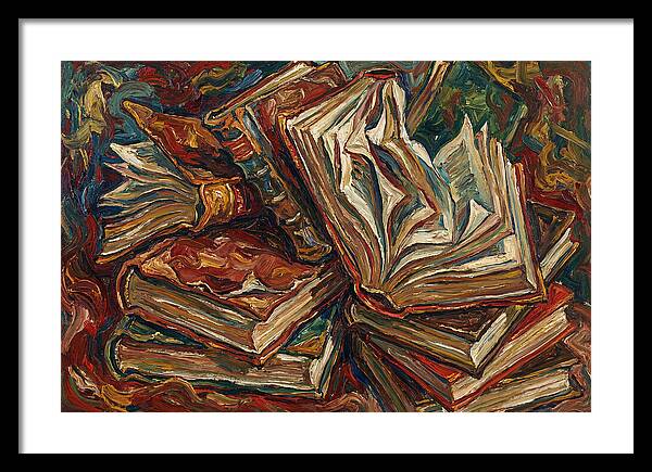 Old Books In Expressionist Style