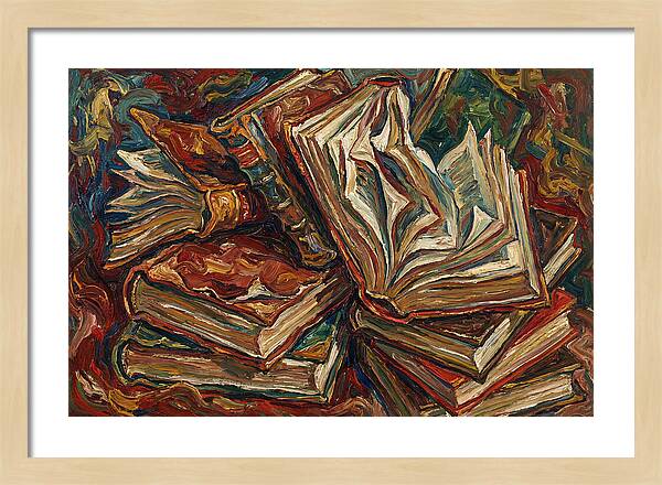 Old Books In Expressionist Style
