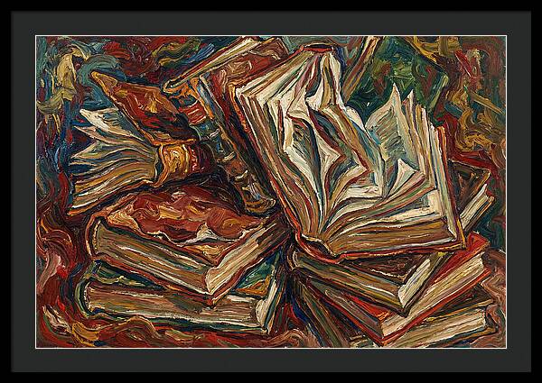 Old Books In Expressionist Style