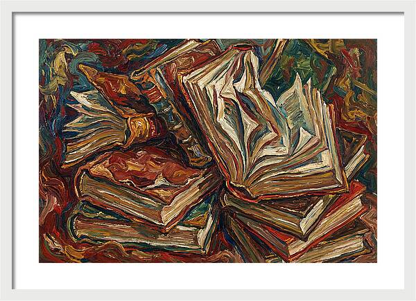 Old Books In Expressionist Style