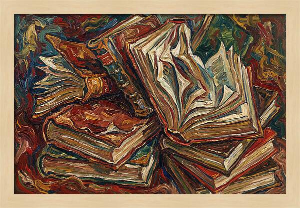 Old Books In Expressionist Style