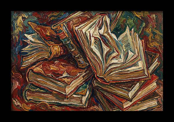 Old Books In Expressionist Style