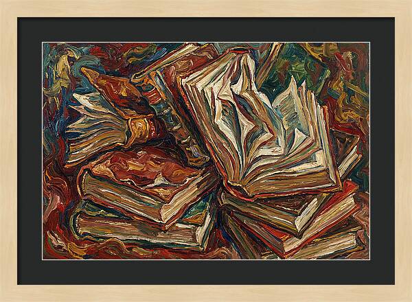 Old Books In Expressionist Style