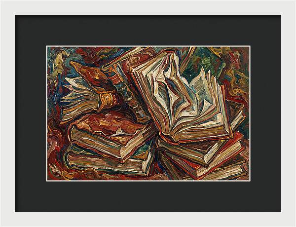 Old Books In Expressionist Style
