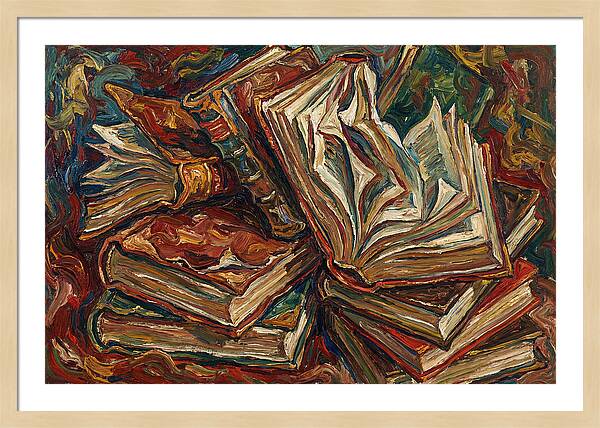 Old Books In Expressionist Style