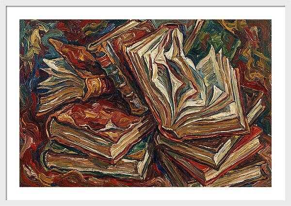 Old Books In Expressionist Style
