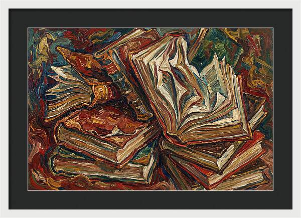 Old Books In Expressionist Style