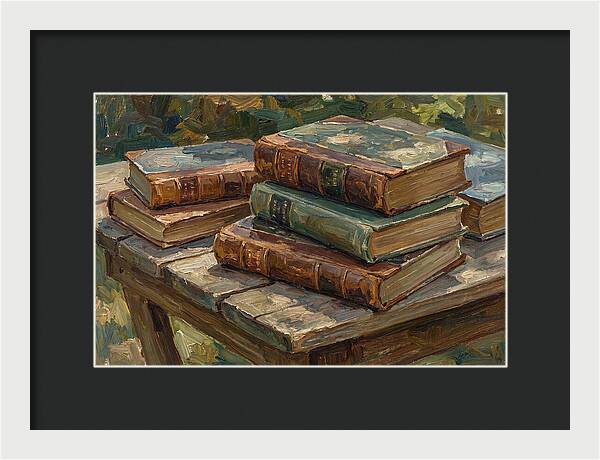 Old Books On A Table