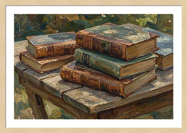 Old Books On A Table