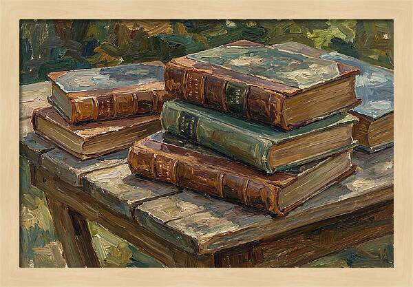 Old Books On A Table