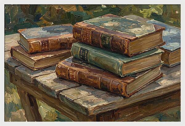 Old Books On A Table