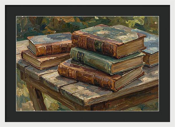 Old Books On A Table