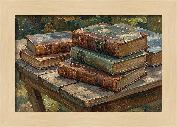 Old Books On A Table