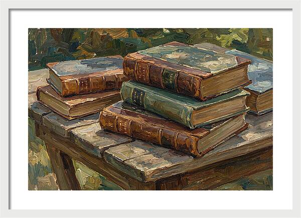 Old Books On A Table