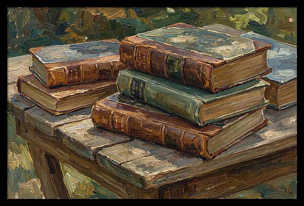 Old Books On A Table
