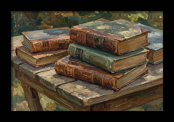 Old Books On A Table
