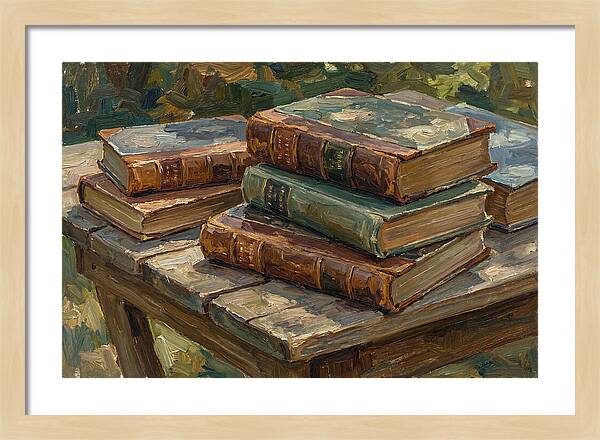 Old Books On A Table