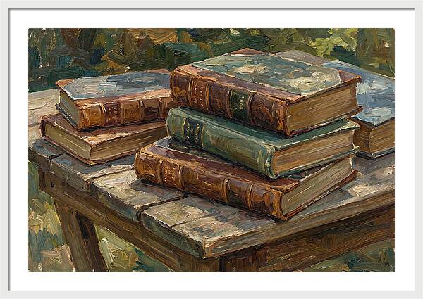 Old Books On A Table
