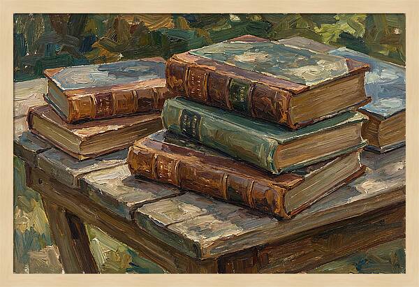 Old Books On A Table