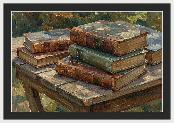 Old Books On A Table