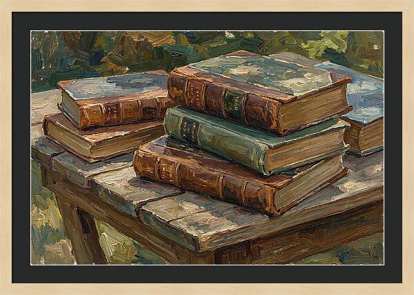 Old Books On A Table