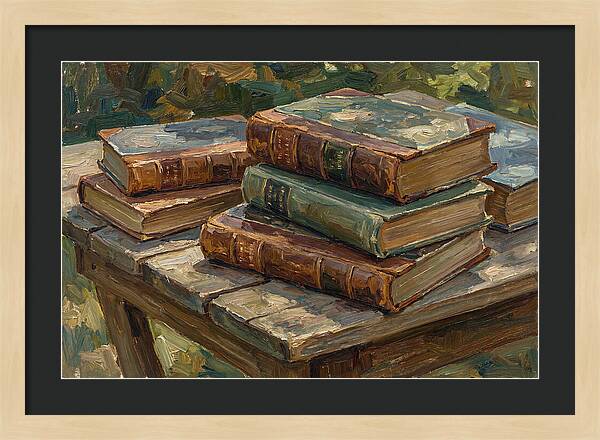 Old Books On A Table