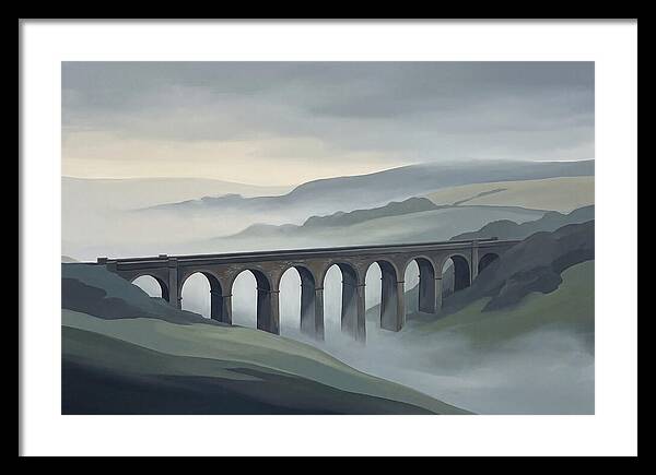 Old Brick Viaduct In Mist