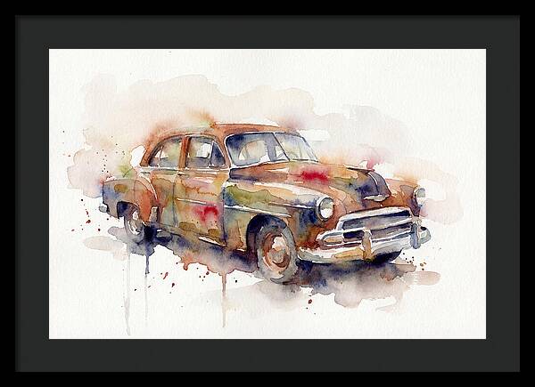 Old Car In Watercolor