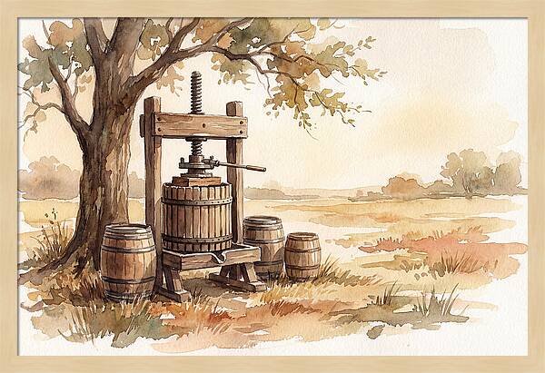 Old Cider Press Under The Tree