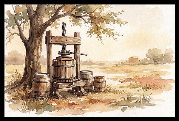 Old Cider Press Under The Tree