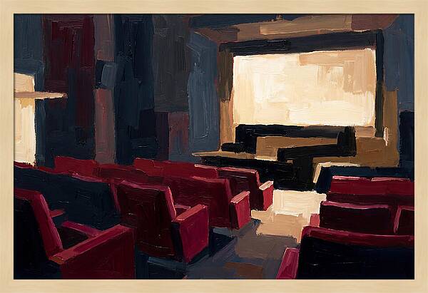 Old Cinema Interior With Velvet Seats