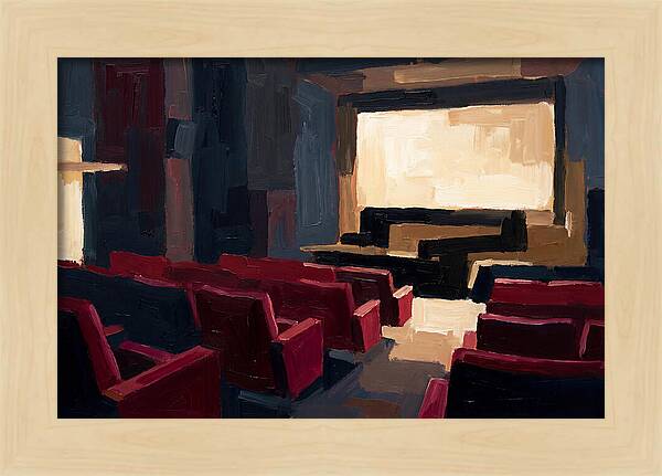 Old Cinema Interior With Velvet Seats