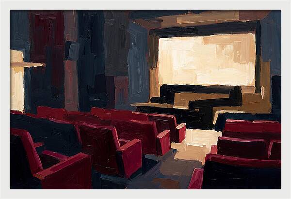 Old Cinema Interior With Velvet Seats
