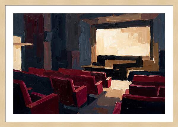 Old Cinema Interior With Velvet Seats