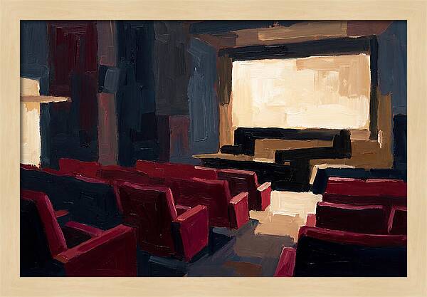 Old Cinema Interior With Velvet Seats