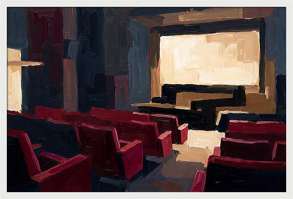 Old Cinema Interior With Velvet Seats