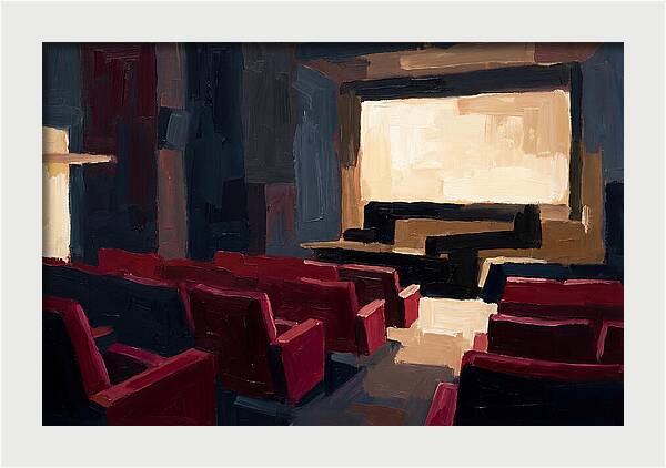 Old Cinema Interior With Velvet Seats