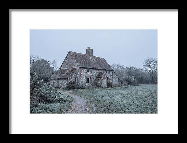 Old Cottage In Misty Landscape
