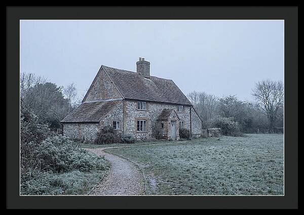 Old Cottage In Misty Landscape